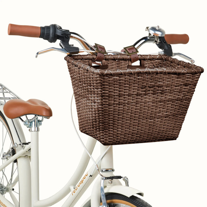 Retrospect Toto Handwoven Cane Bike Basket