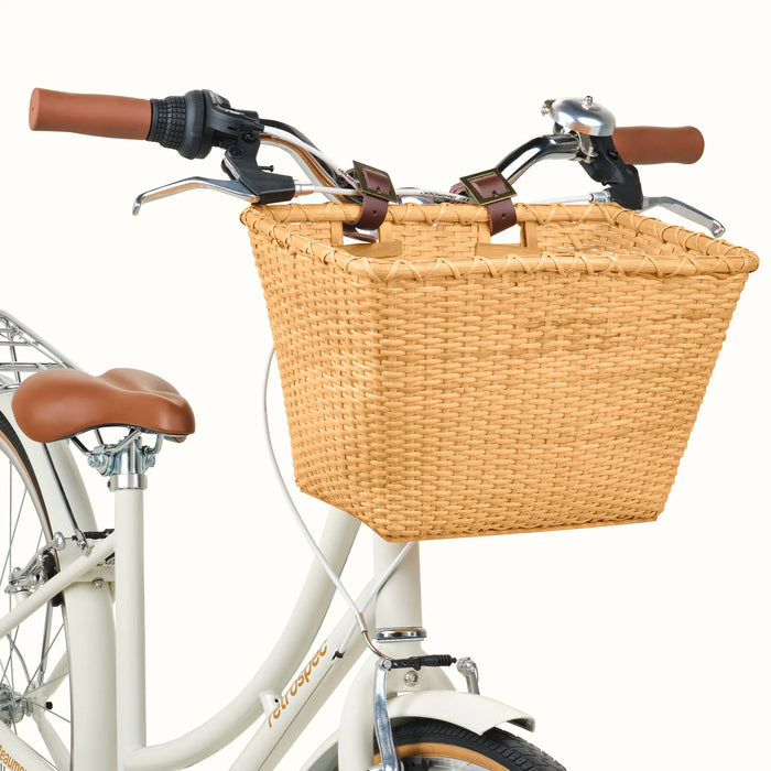 Retrospect Toto Handwoven Cane Bike Basket