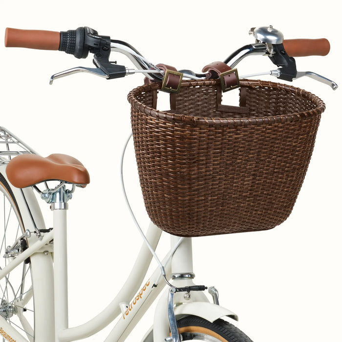 Dreamcatcher Handwoven Cane Bike Basket