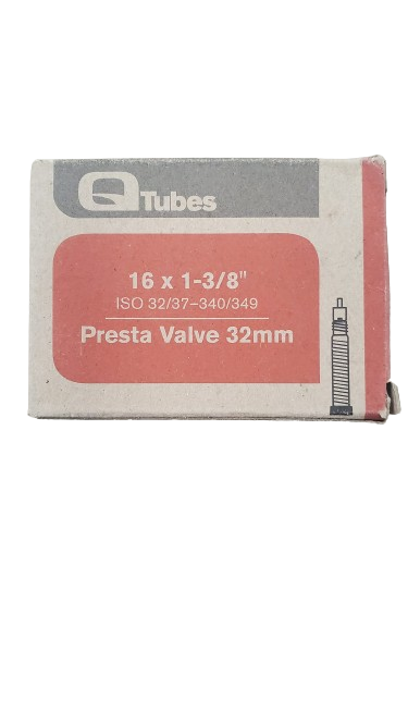 Q-Tubes / Teravail Presta Valve Inner Tube 16 x 1-1/4 - 1-3/8 32mm