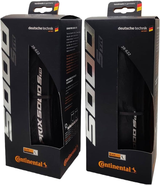 Continental Grand Prix 5000 S TR Tire - 700 x 28, Tubeless, Folding, Black/Black, BlackChili, Vectran Breaker, LazerGrip, ACT