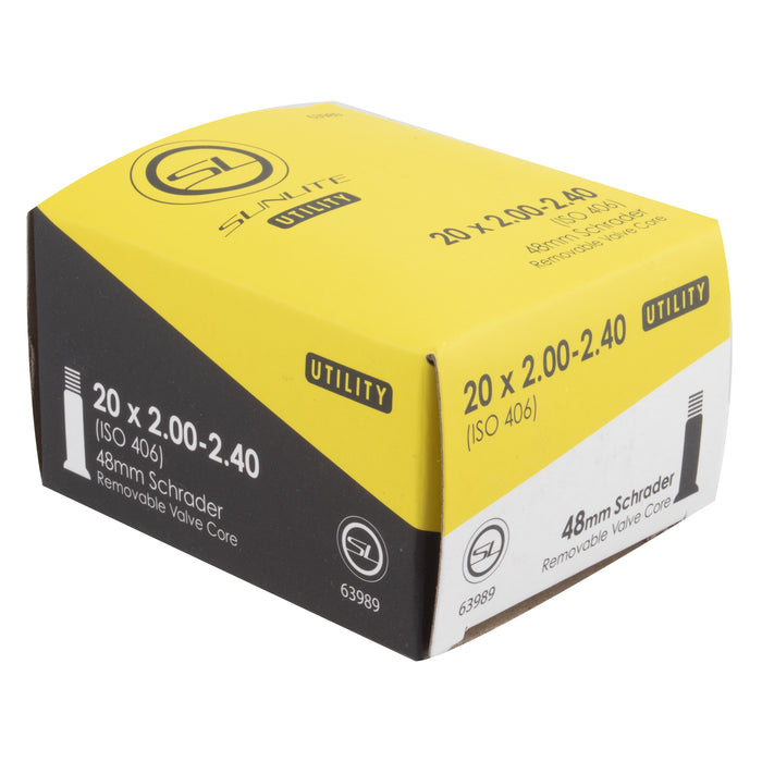 Sunlite Utili-T Standard Schrader Valve Tubes 20x2.0-2.40