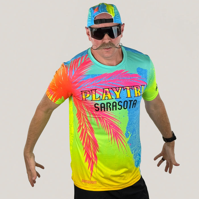 Playtri Sarasota x Bomboom Men's Short Sleeve Tech Tee