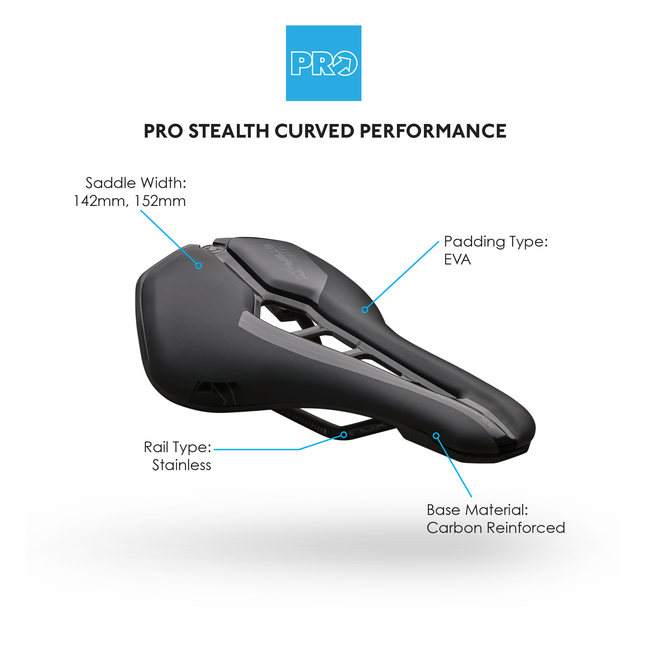 PRO Stealth Curved Performance Black Saddle