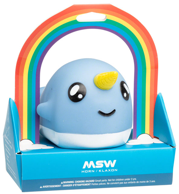 MSW Narwhal Horn Squeeze Bike Bell for Kids' Bikes
