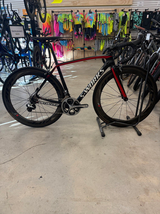 Specialized Tarmac S-WORKS Road Bike, Shimano Dura Ace Di2, Zipp 404 Carbon wheels, size 52CM - USED