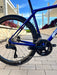 Drivetrain of Felt FR Advanced 105 Di2 road bike in blue