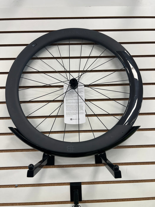 Black Inc Black Sixty Wheelset compatible with SRAM and Shimano, high-performance carbon wheels for road racing, available at Playtri Sarasota