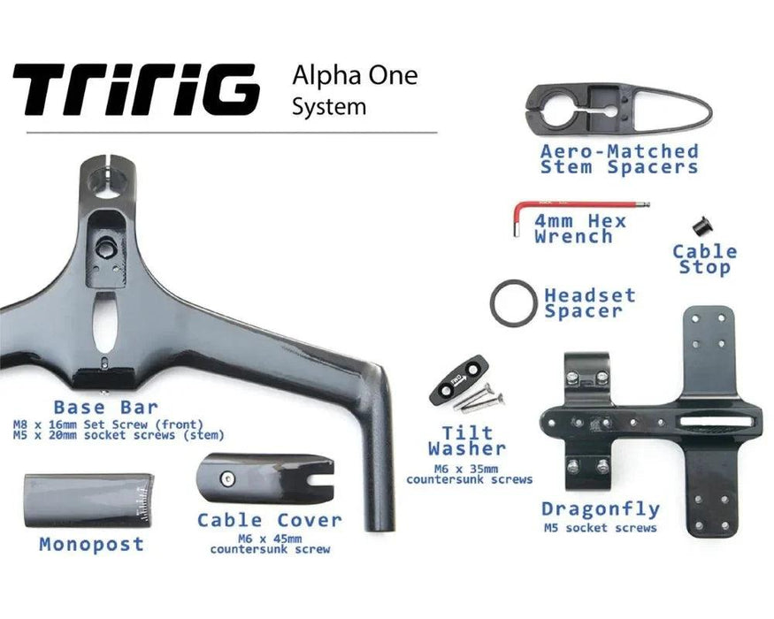 TriRig Alpha One Carbon Aero Bar/Stem Combo System