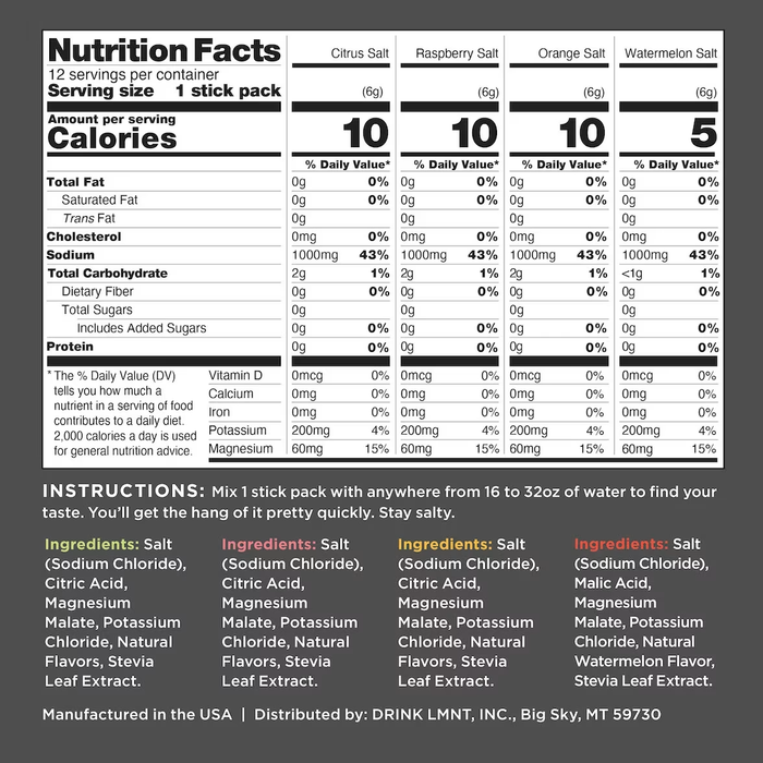 LMNT Zero-Sugar Electrolytes