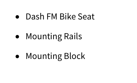 Burley Dash FM (Frame Mount) - Rear Child Seat