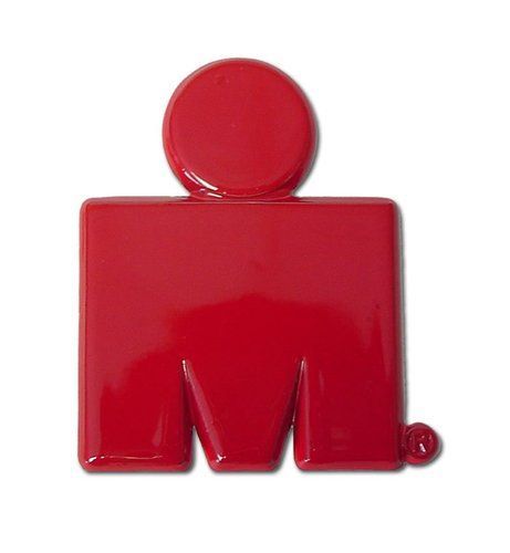 IRONMAN M-DOT Chrome Car Emblem by Elektroplate Red